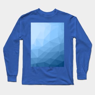 Classic Blue geometric mesh ombre pattern Long Sleeve T-Shirt